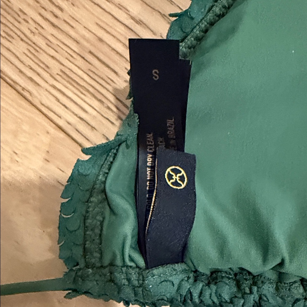 Forest Green Textured Bikini Set - Picture 6 of 7